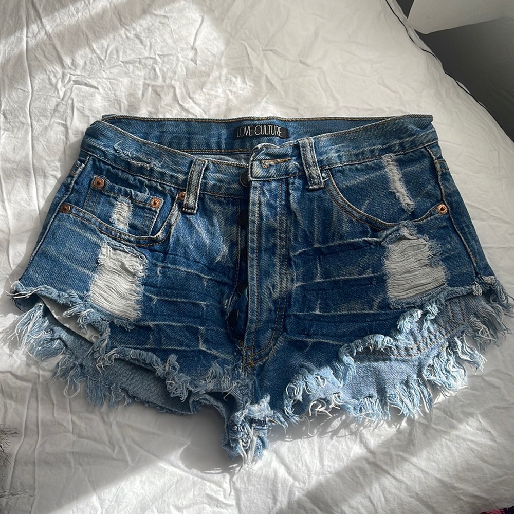 Denim shorts